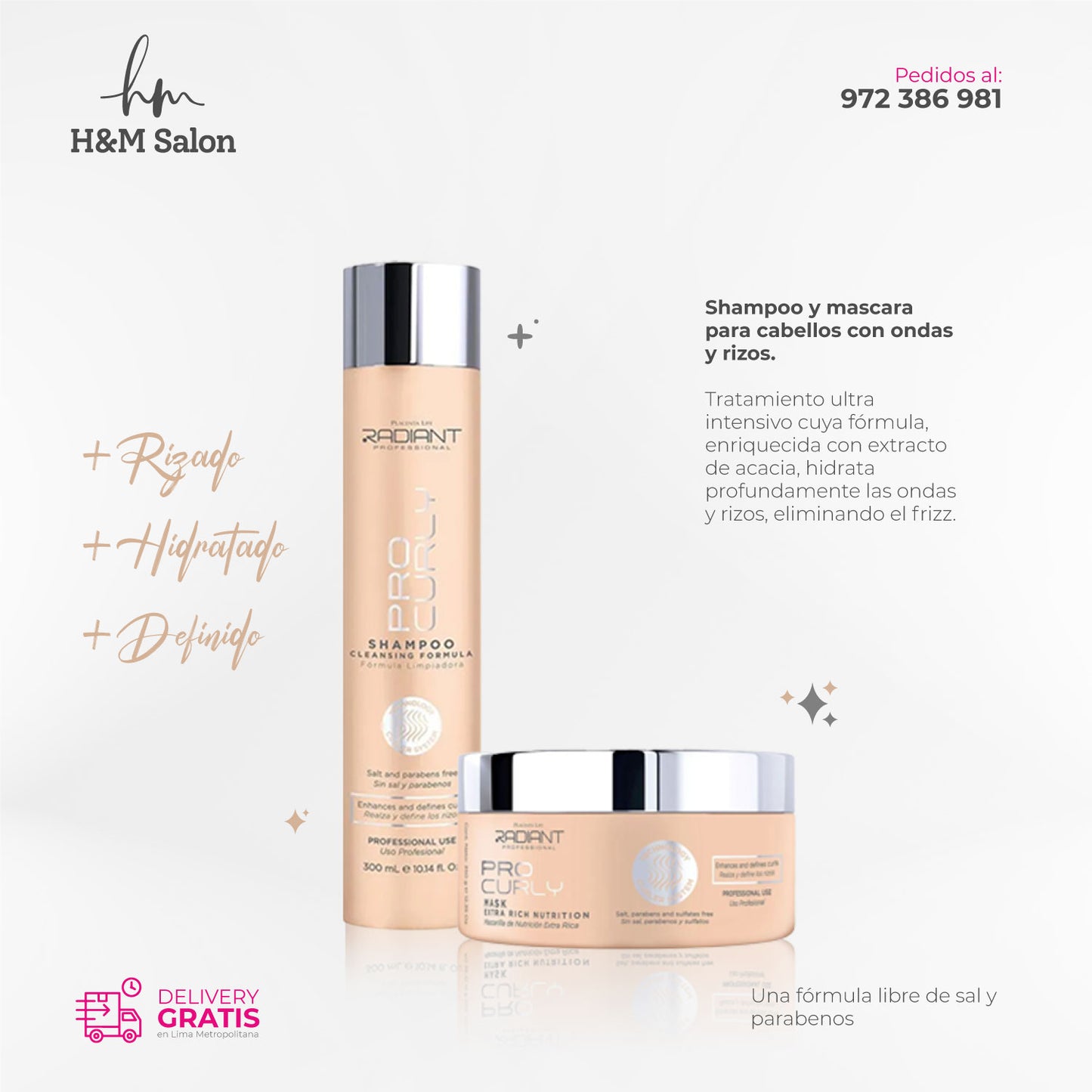 RADIANT - PRO CURLY DUO Shampoo + mascara