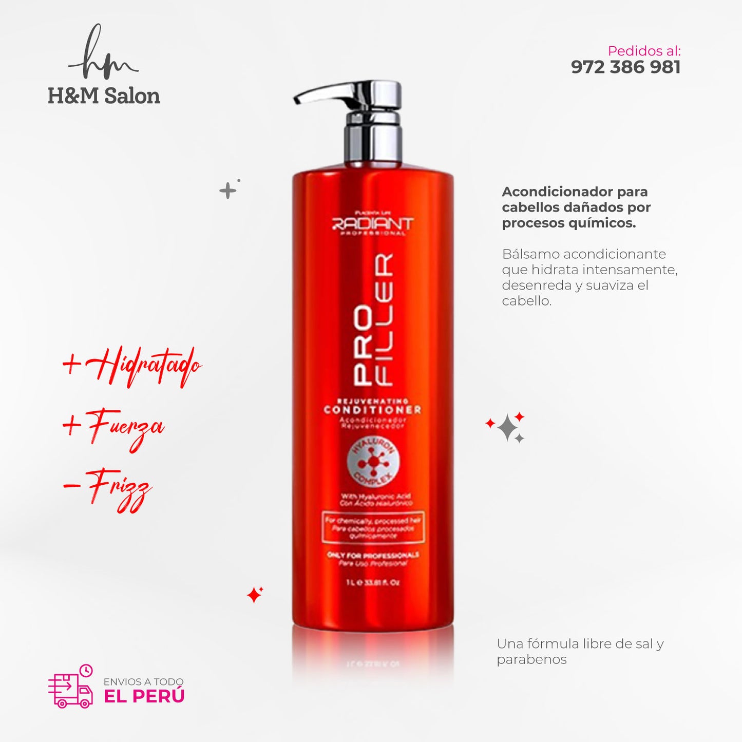 RADIANT - PRO FILLER DUO Shampoo + Acondicionador 1000 ml