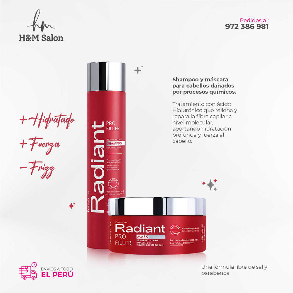RADIANT - PRO FILLER DUO Shampoo + Mascara