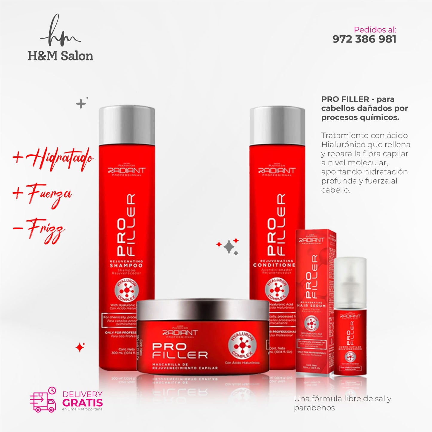 RADIANT - PRO FILLER TRIO + Serum Capilar