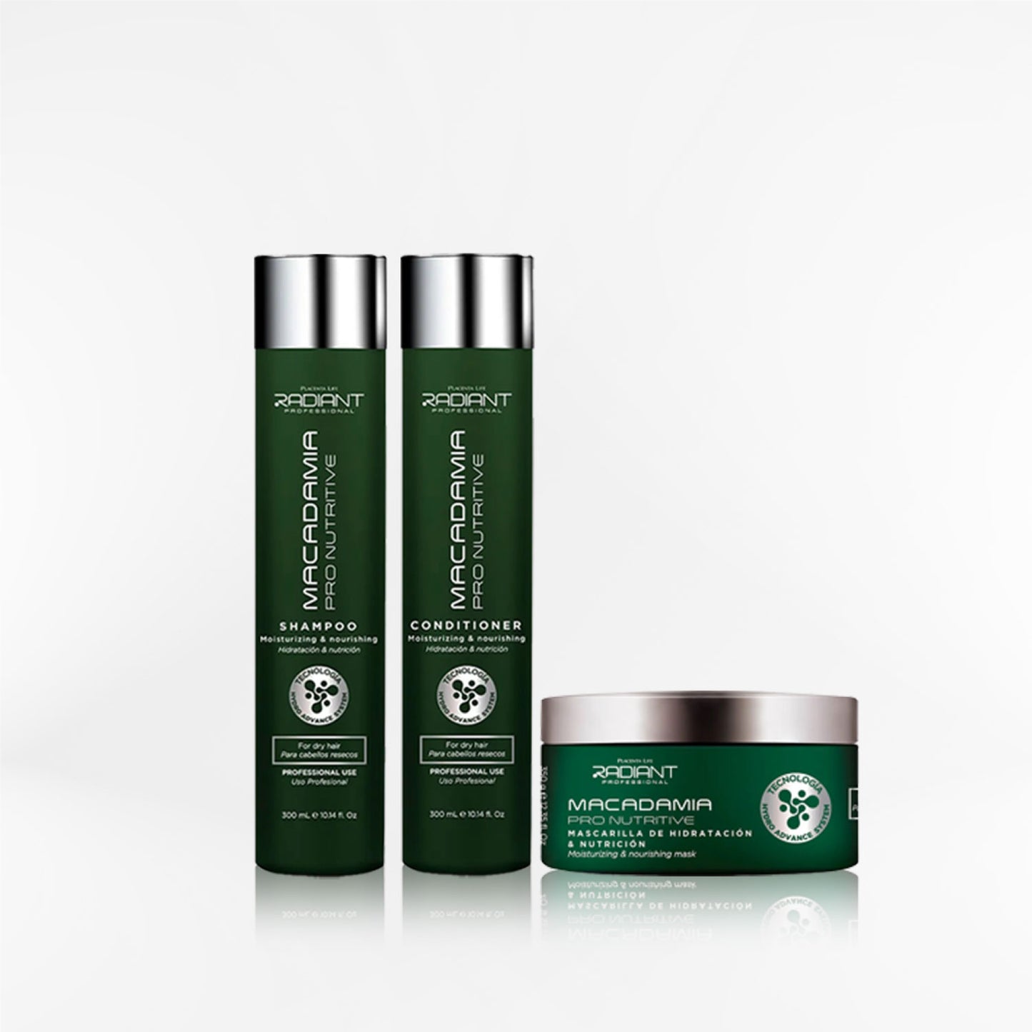 RADIANT - PRO NUTRITIVE TRIO Shampoo + mascara + acondicionador