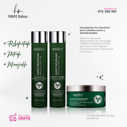RADIANT - PRO NUTRITIVE TRIO Shampoo + mascara + acondicionador