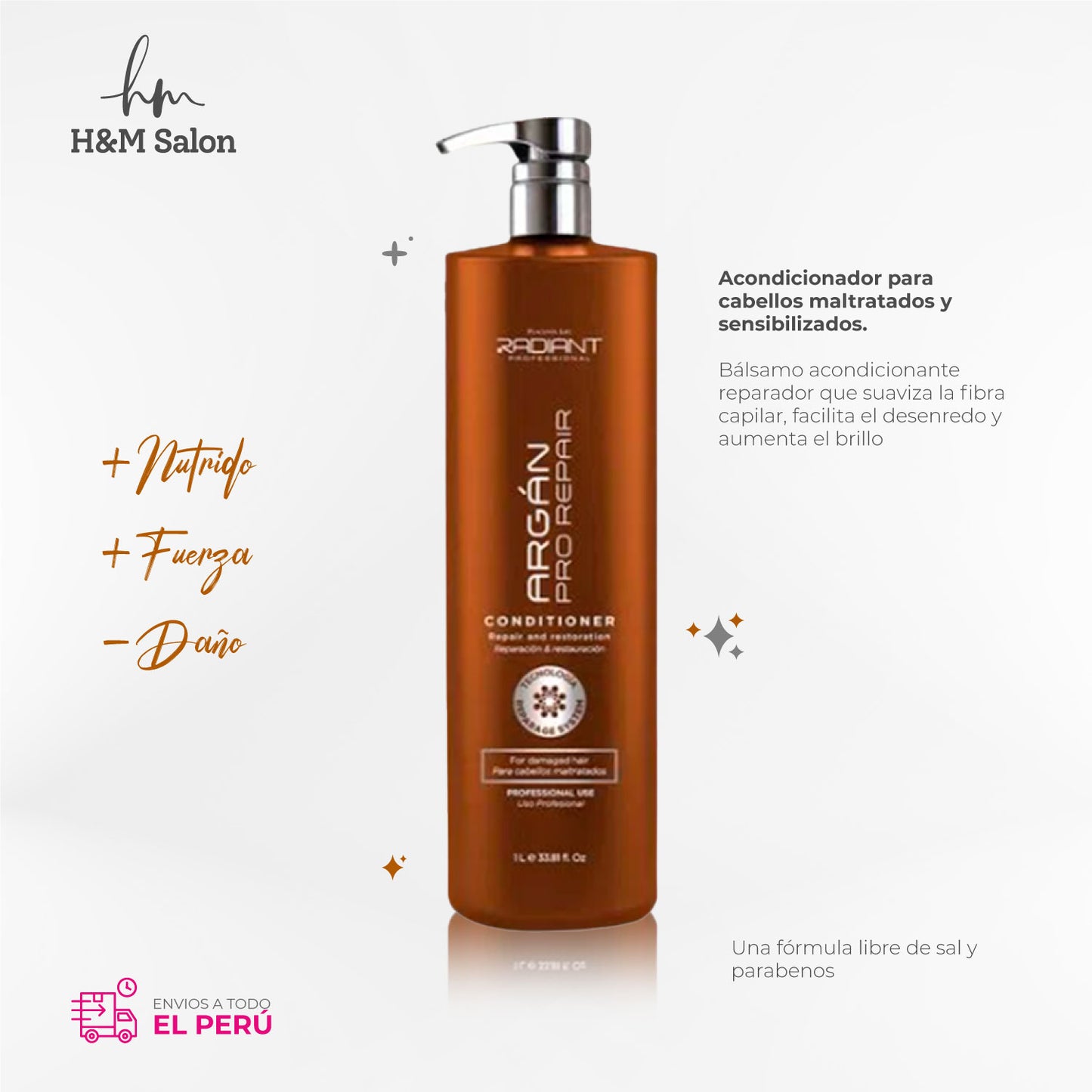 RADIANT - PRO REPAIR DUO Shampoo + Acondicionador 1000 ml