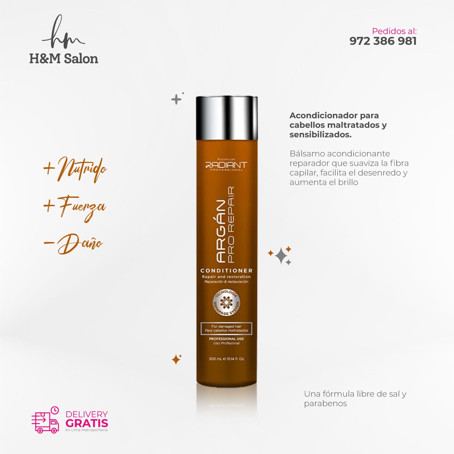 RADIANT - PRO REPAIR DUO Shampoo + Acondicionador 300 ml