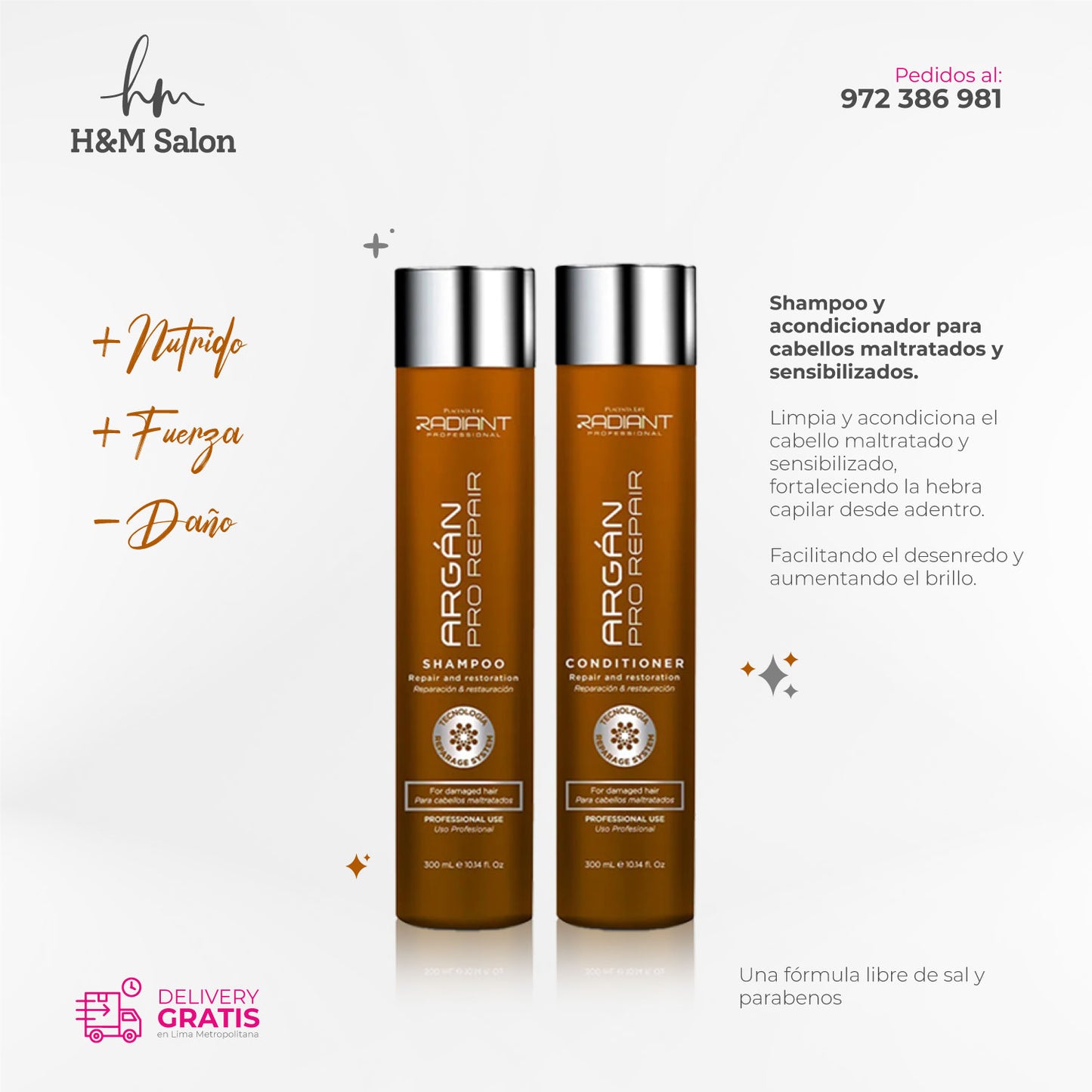 RADIANT - PRO REPAIR DUO Shampoo + Acondicionador 300 ml