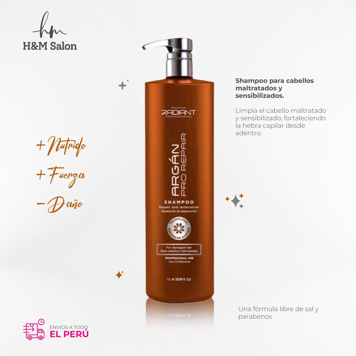 RADIANT - PRO REPAIR DUO Shampoo + Acondicionador 1000 ml
