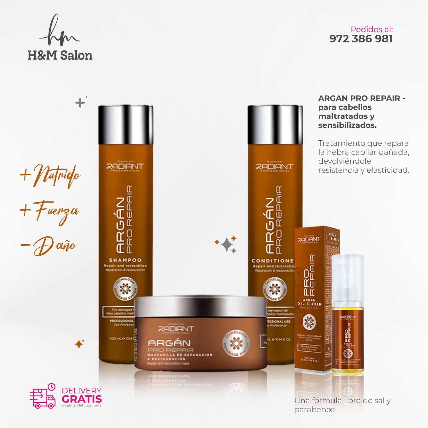 RADIANT - PRO REPAIR TRIO + Oleo Capilar