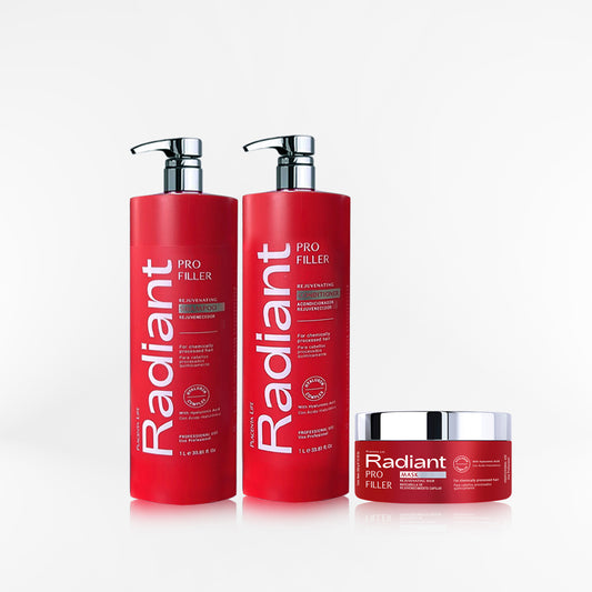 RADIANT - PRO FILLER DUO Shampoo + Acondicionador 1000 ml + Mask 350gr