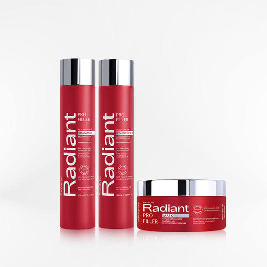 RADIANT - PRO FILLER TRIO Shampoo + Mascara + Acondicionador
