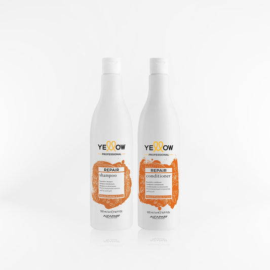 YELLOW - REPAIR DUO Shampoo y acondicionador para cabellos dañados 500 gr