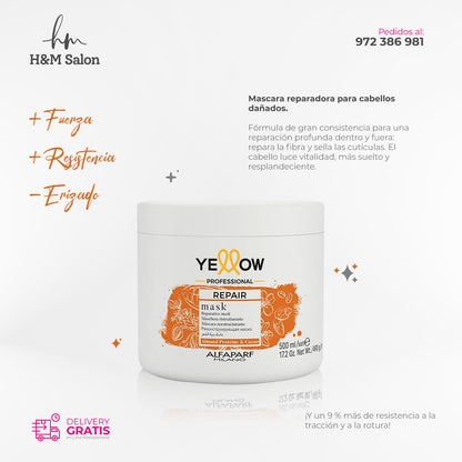 YELLOW - REPAIR Mascara para cabellos dañados 500 gr