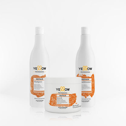 YELLOW - REPAIR TRIPACK para cabellos dañados 500 gr