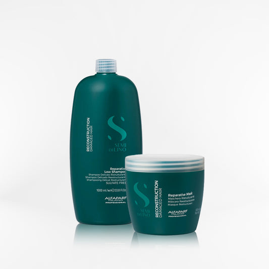 ALFAPARF SEMI DI LINO - Reconstruction duo shampoo 1000 ml + mask 500 gr