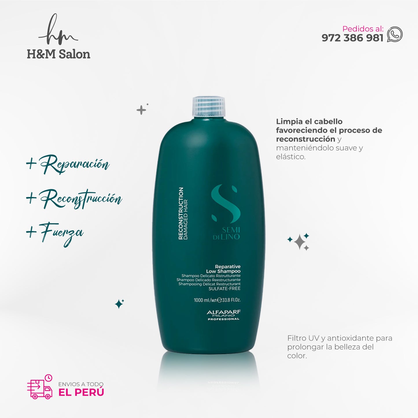 ALFAPARF SEMI DI LINO - Reconstruction duo shampoo 1000 ml + mask 500 gr