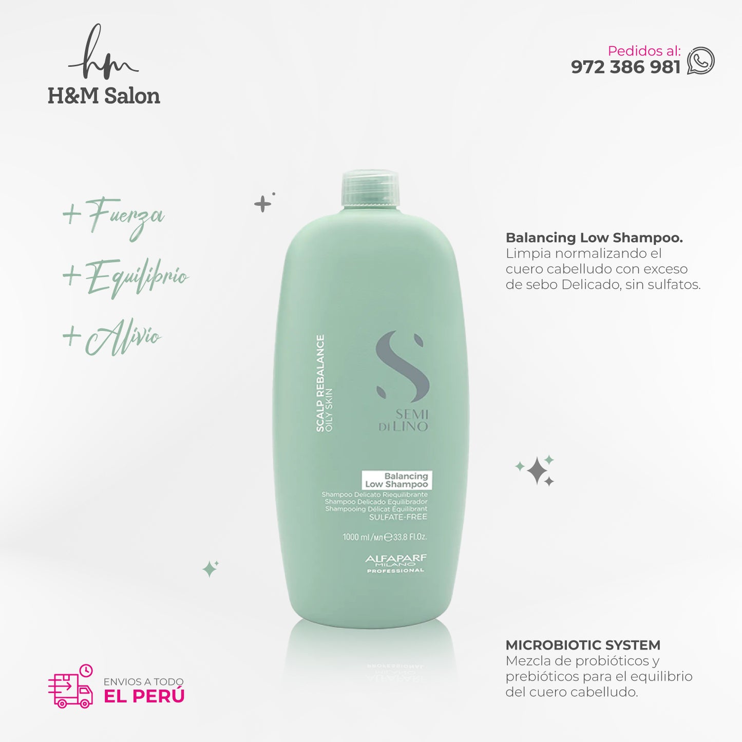 ALFAPARF SEMI DI LINO - Scalp Balancing shampoo 1000 ml