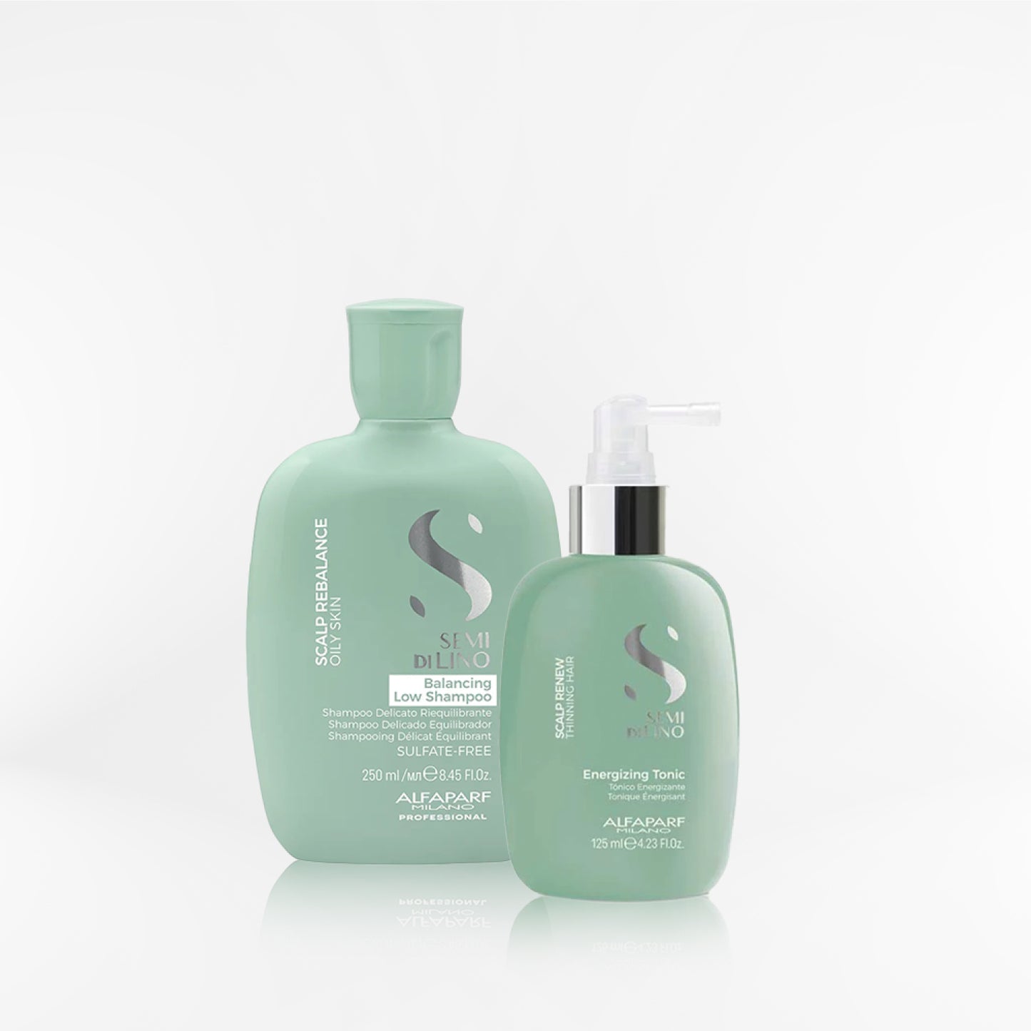 ALFAPARF SEMI DI LINO - Scalp Duo Balancing shampoo + energizing tonic