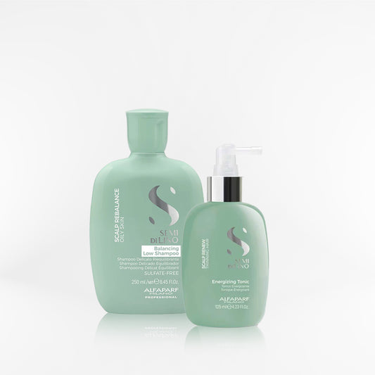 ALFAPARF SEMI DI LINO - Scalp Duo Balancing shampoo + energizing tonic