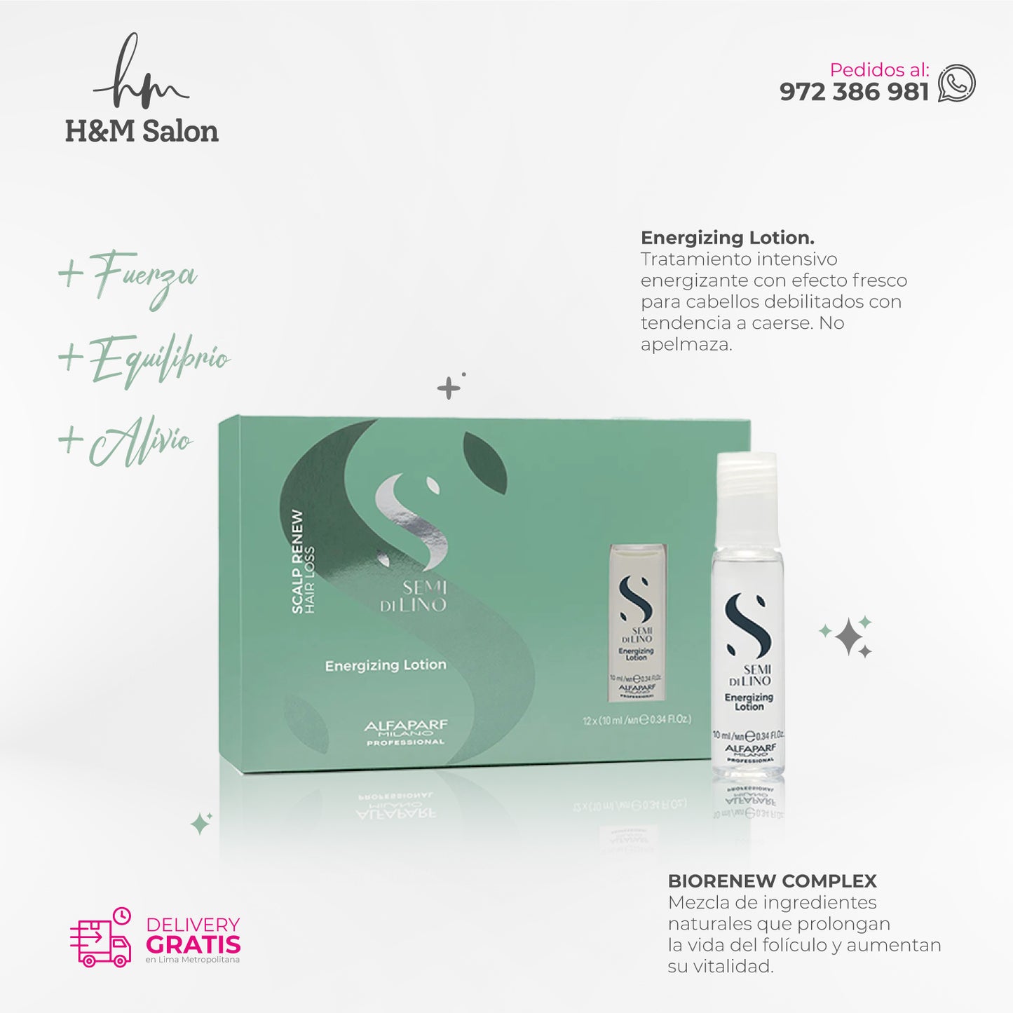 ALFAPARF SEMI DI LINO - Scalp Duo Balancing shampoo + lotion 12x10ml