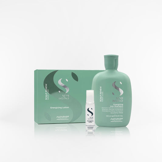ALFAPARF SEMI DI LINO - Scalp Duo Energizing shampoo + lotion 12x10ml