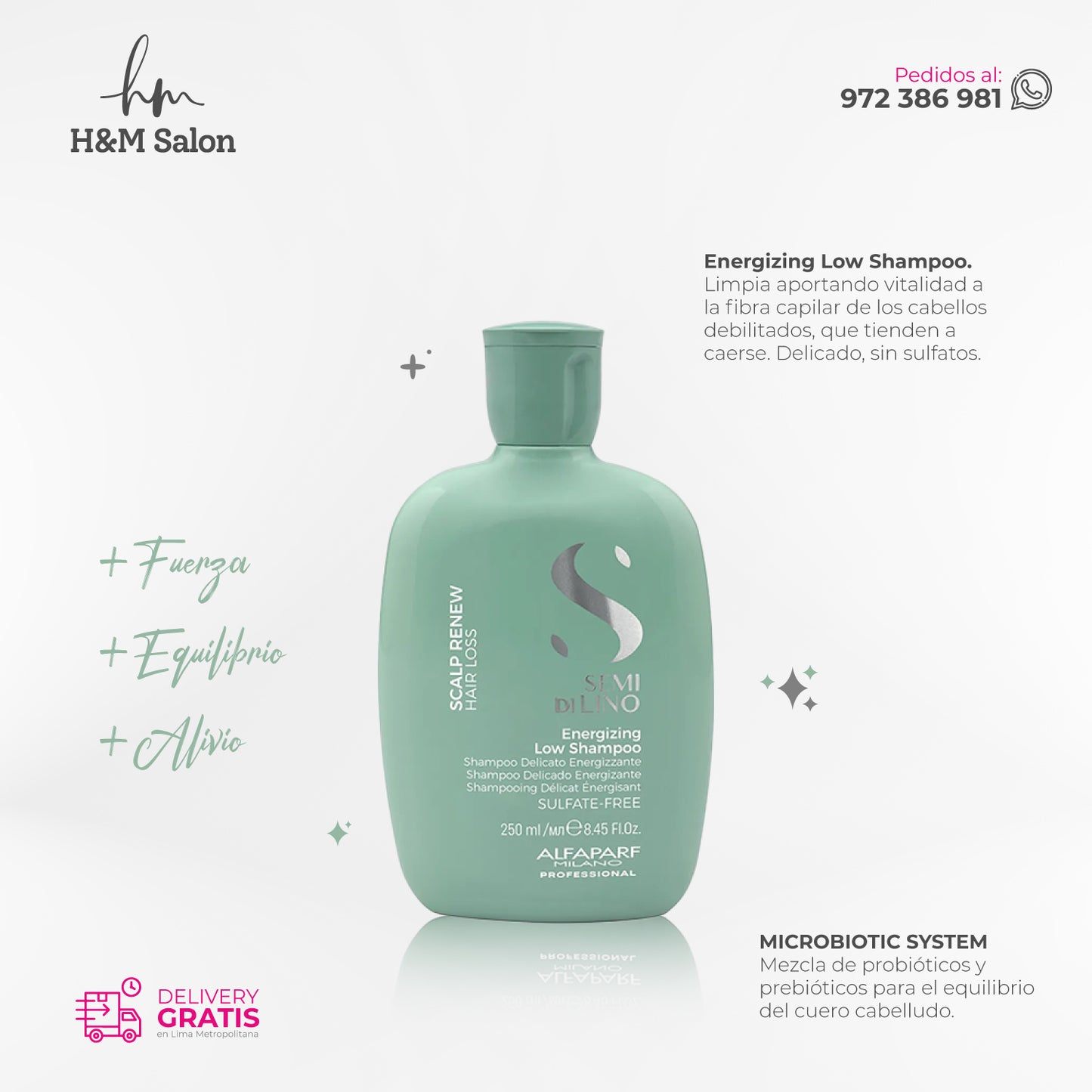 ALFAPARF SEMI DI LINO - Scalp Duo Energizing shampoo + energizing tonic