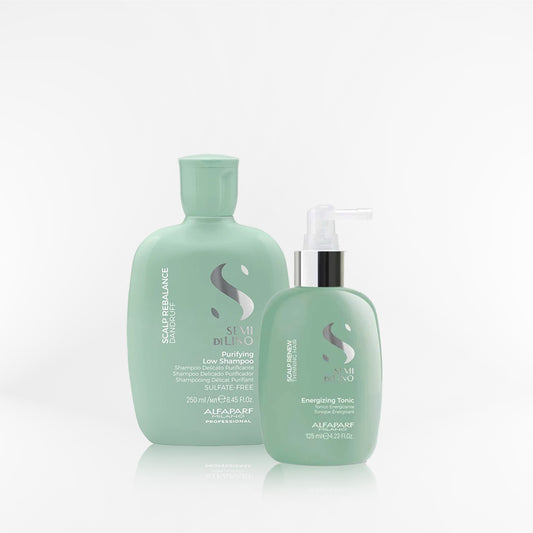 ALFAPARF SEMI DI LINO - Scalp Duo Purifying shampoo + energizing tonic