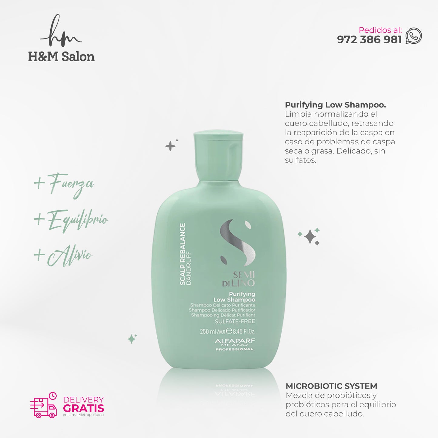 ALFAPARF SEMI DI LINO - Scalp Purifying shampoo 250 ml