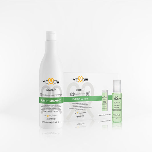YELLOW - SCALP Purity Shampoo anticaspa 500 ml + Energy Lotion 6x13 ml