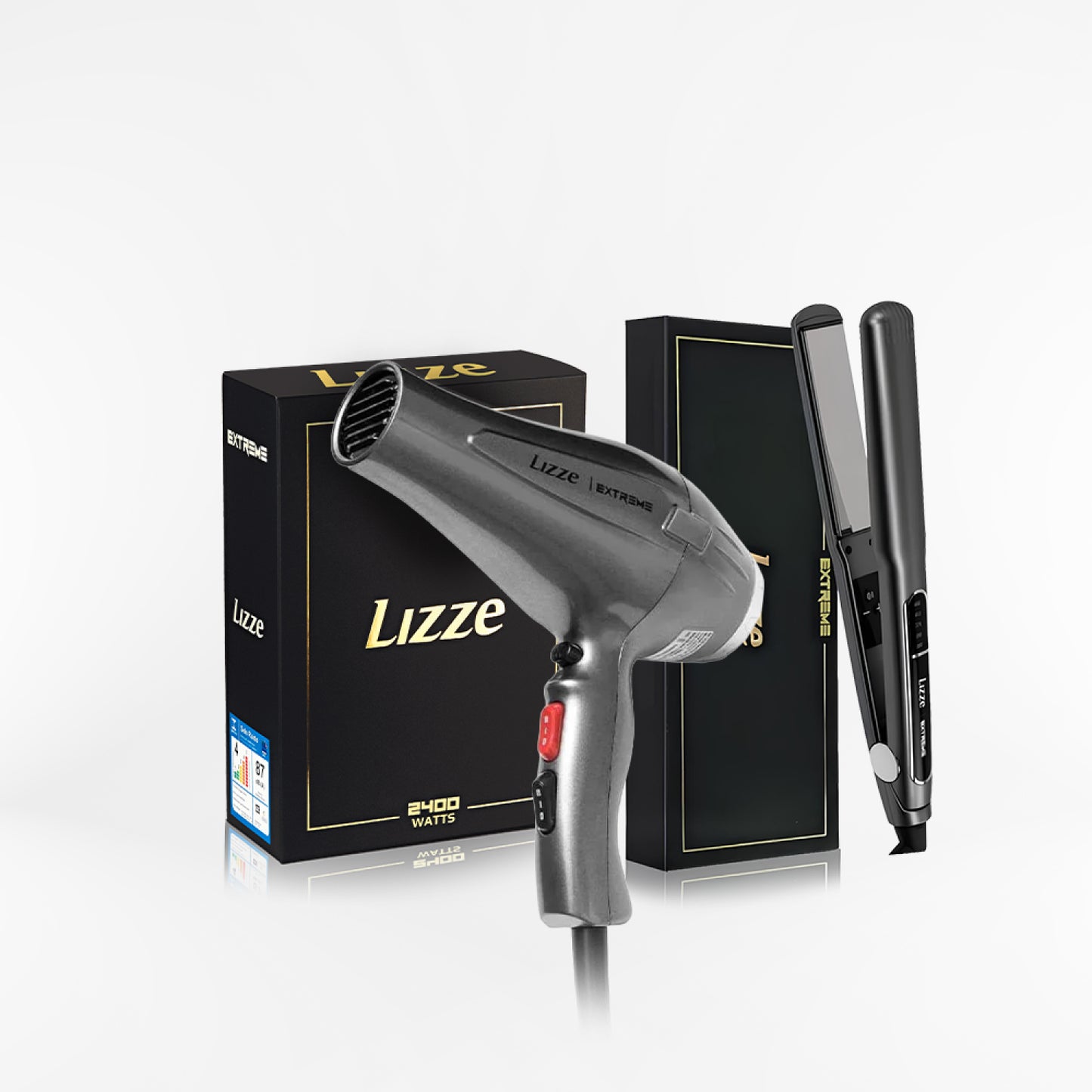LIZZE - Secadora 2400 Watts + Plancha Lizze Extrem 480°F