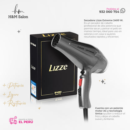 LIZZE - Secadora 2400 Watts + Plancha Lizze Extrem 480°F