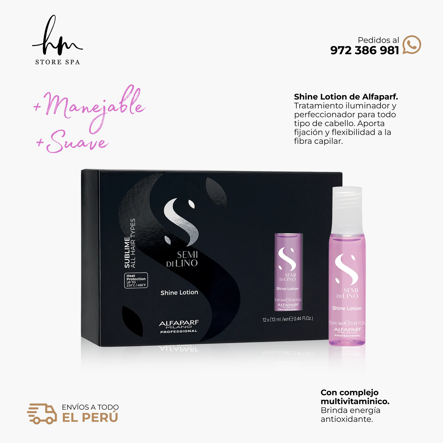 ALFAPARF SEMI DI LINO - Shine Lotion oil 12x13ml