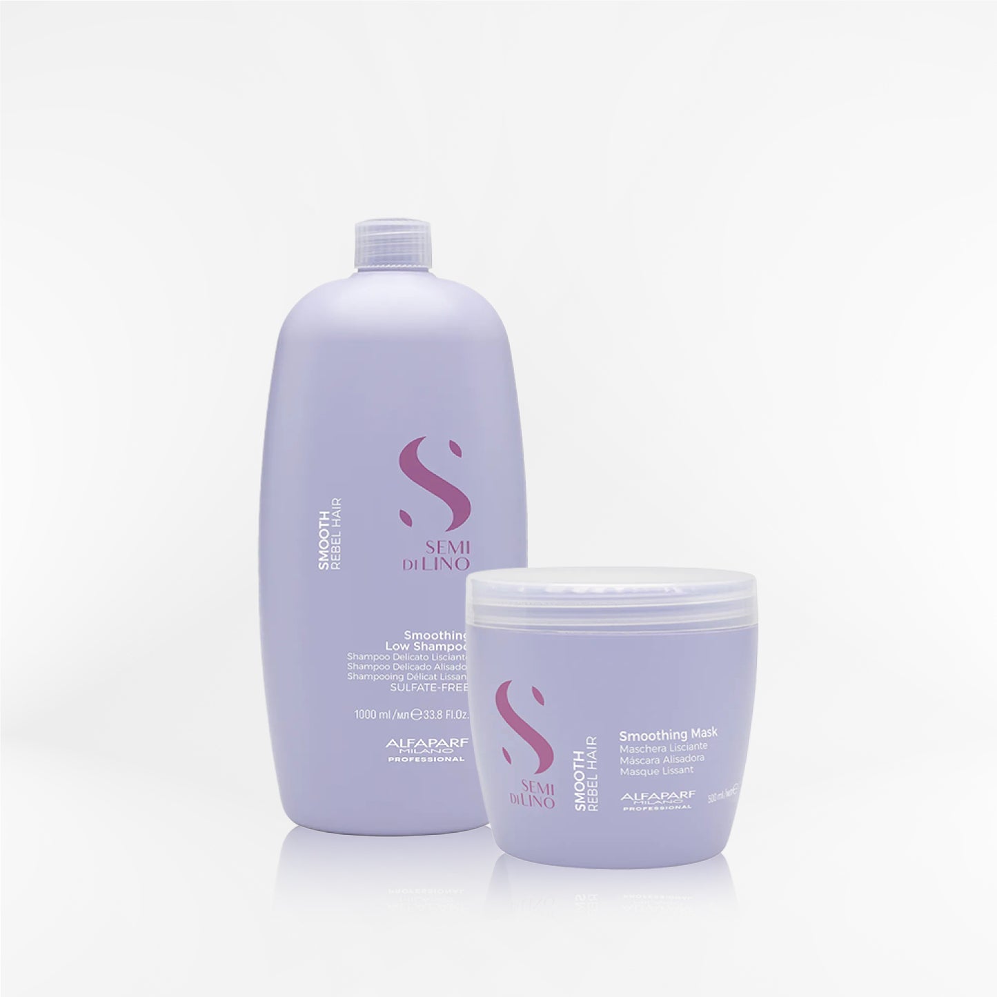 ALFAPARF SEMI DI LINO - Smoothing duo shampoo 1000 ml + mask 500 gr