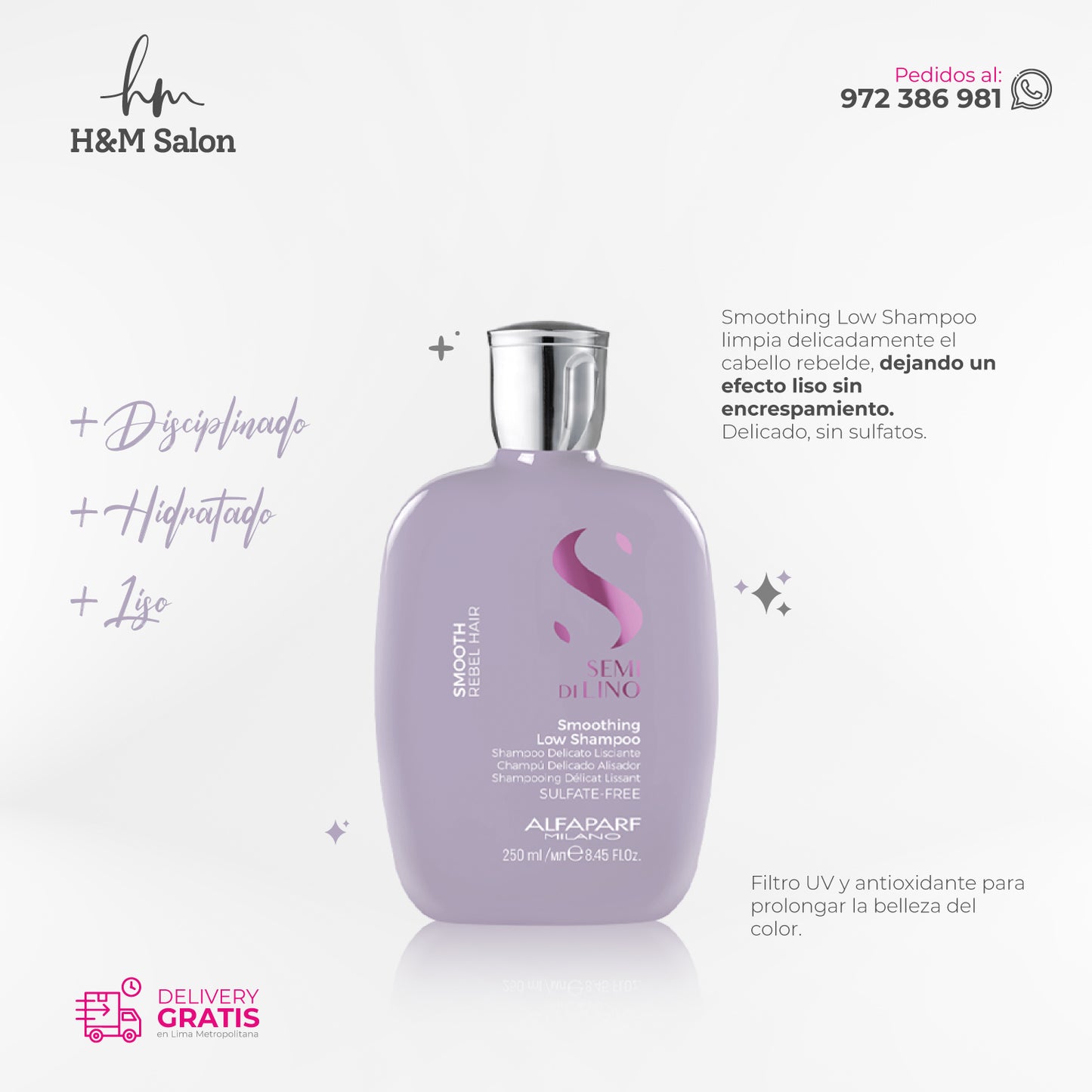 ALFAPARF SEMI DI LINO - Smoothing duo shampoo + conditioner + neceser