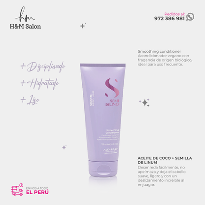 ALFAPARF SEMI DI LINO - Smoothing duo shampoo + conditioner