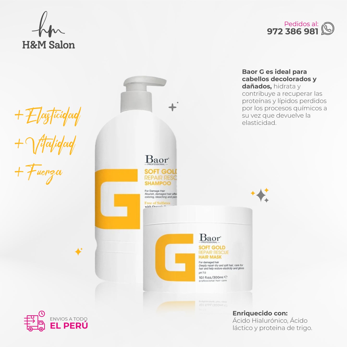 BAOR G - DUO SOFT GOLD Shampoo + Máscara
