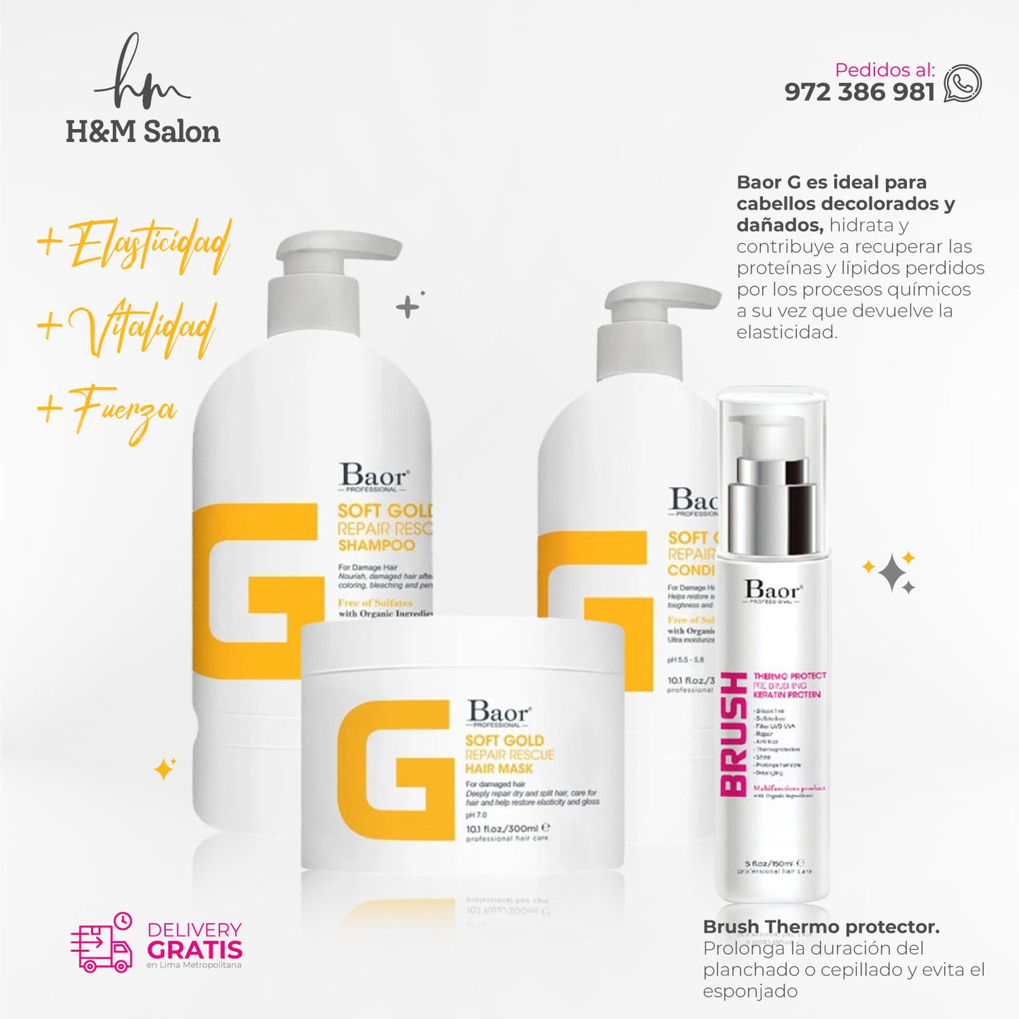 BAOR G - TRIO SOFT GOLD + BRUSH