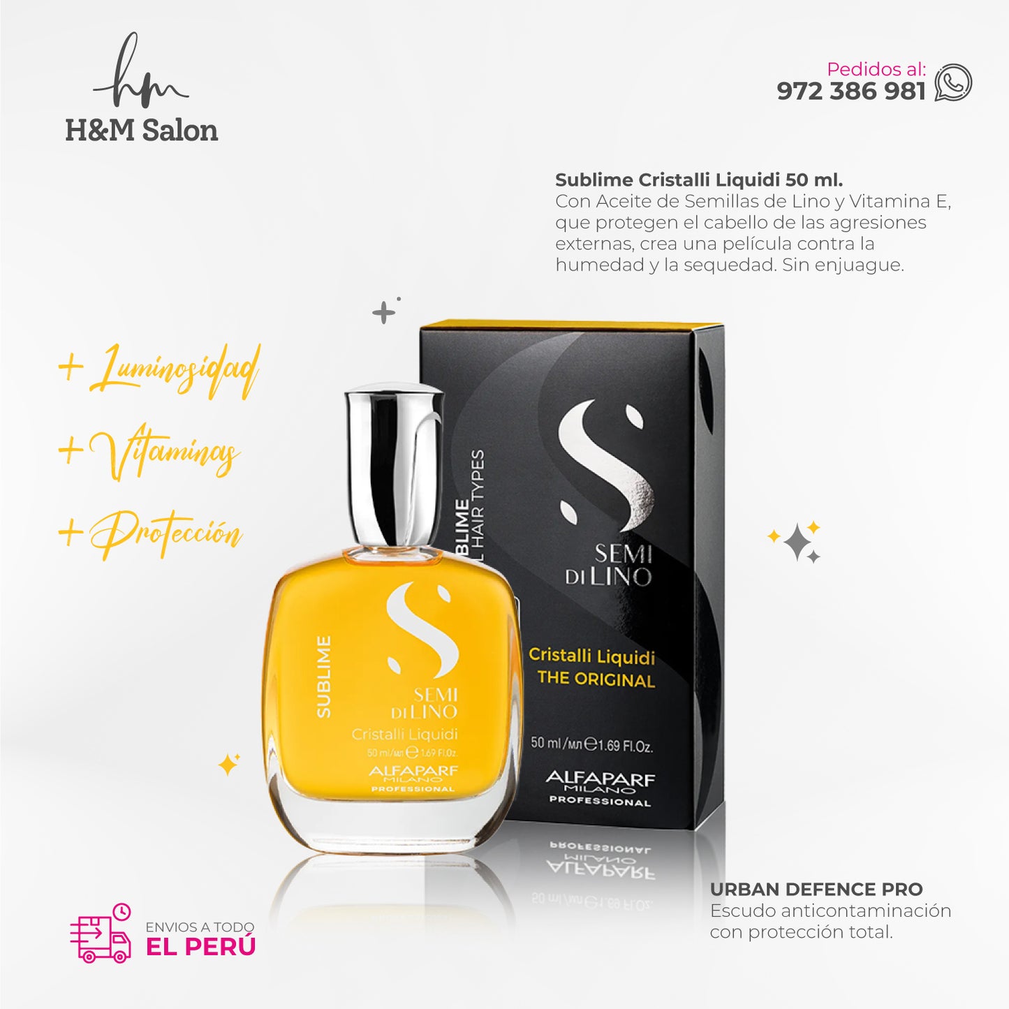 ALFAPARF SEMI DI LINO - Sublime Oil Cristalli 50 ml