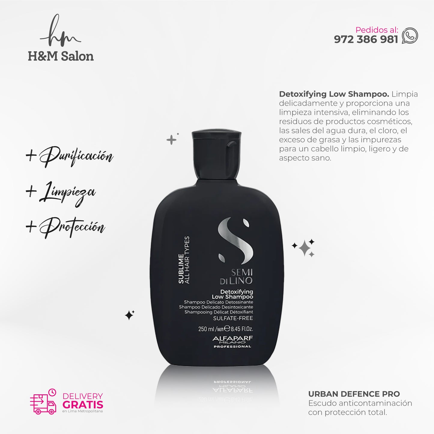 ALFAPARF SEMI DI LINO - Sublime Detoxifying Low Shampoo 250 ml