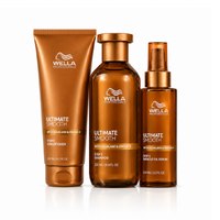 Wella Ultimate Smooth – Kit Shampoo, Acondicionador y Serum Anti-Frizz