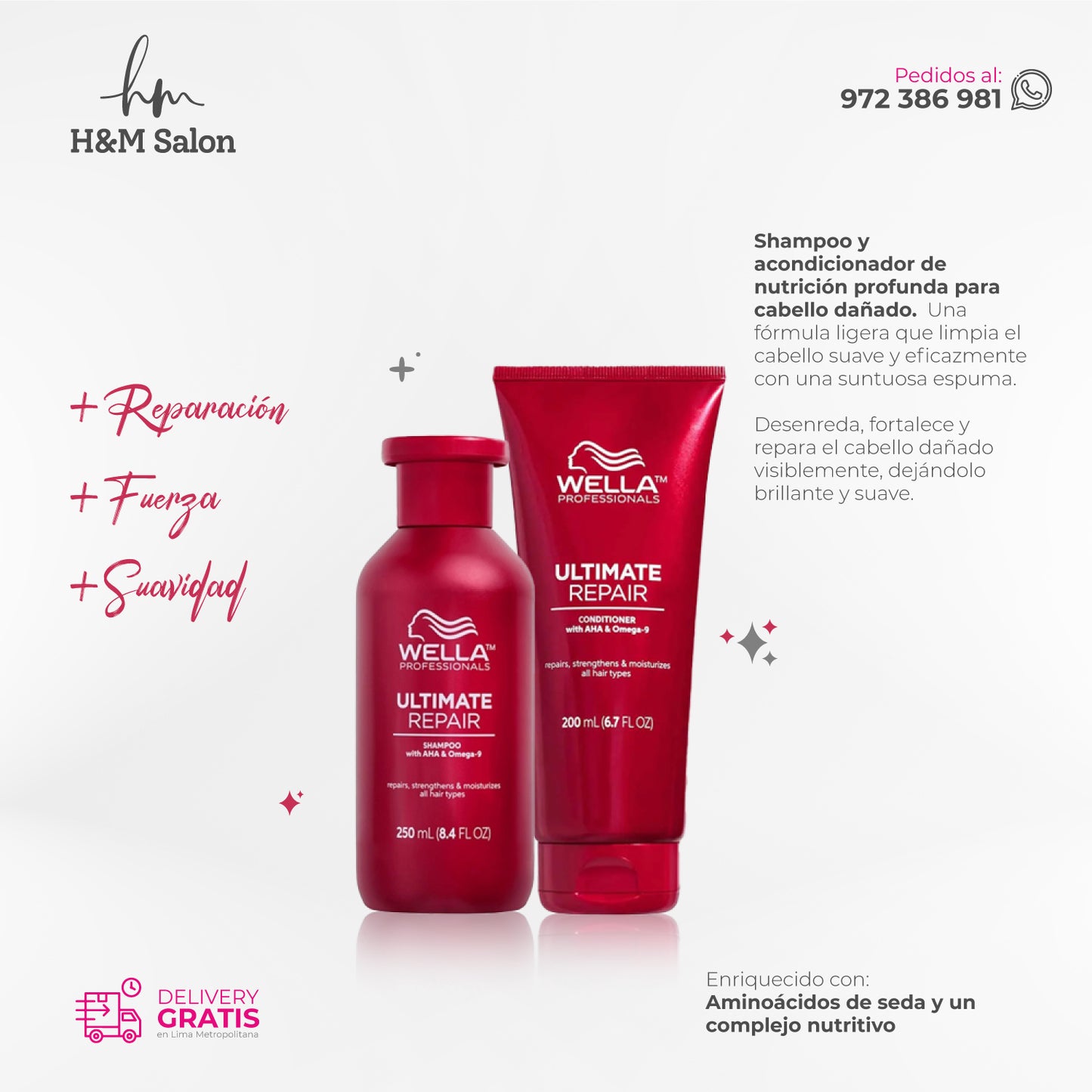 WELLA - ULTIMATE REPAIR DUO shampoo + acondicionador