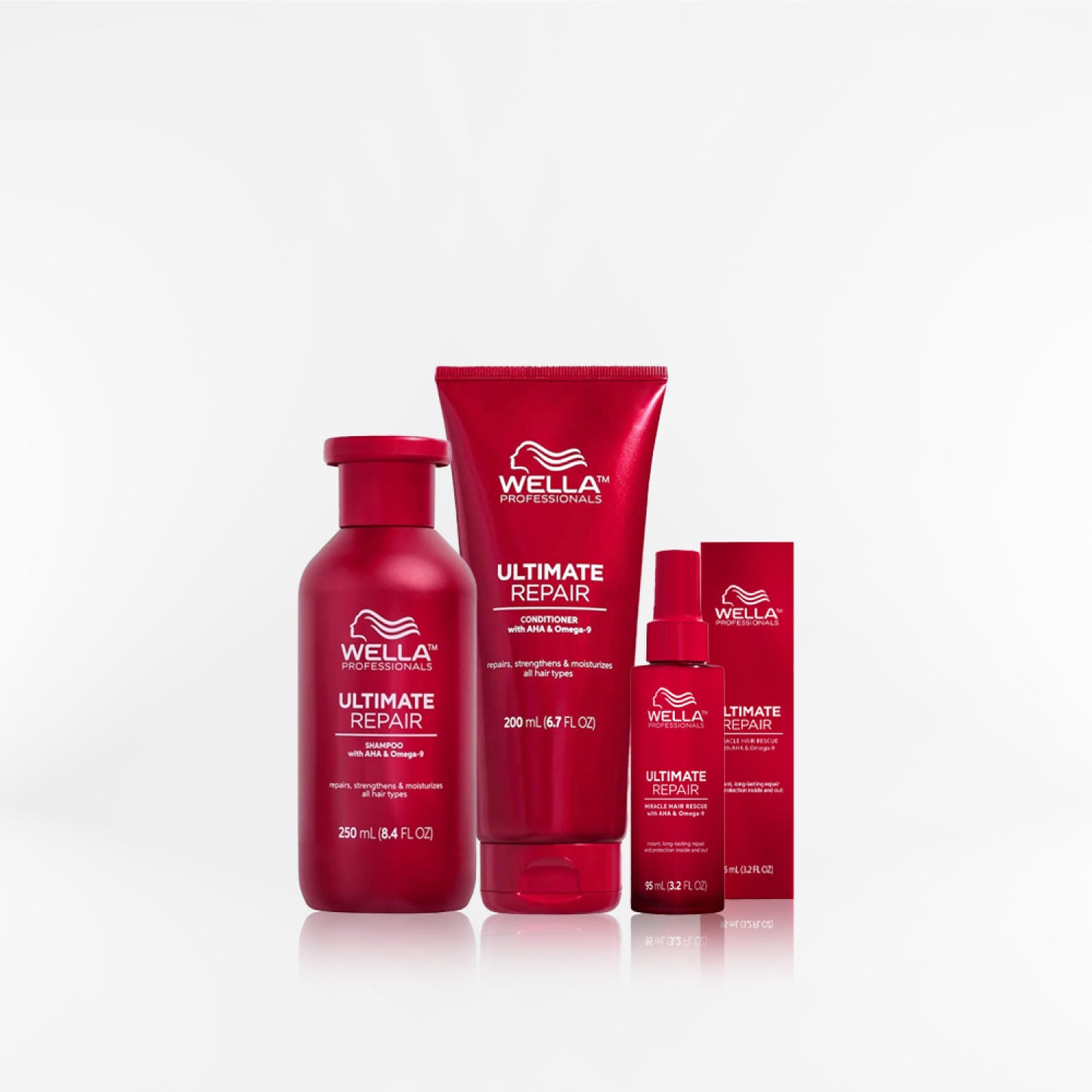 WELLA - ULTIMATE REPAIR TRIO shampoo + acondicionador + miracle