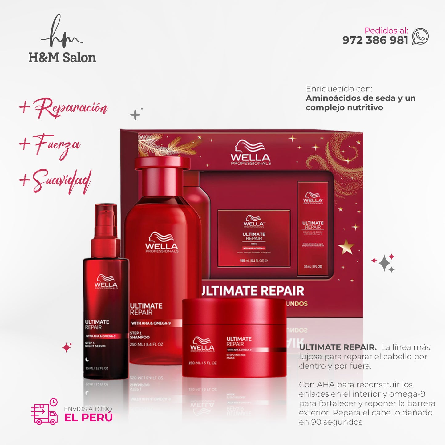 WELLA - ULTIMATE REPAIR TRIO shampoo + mask + miracle