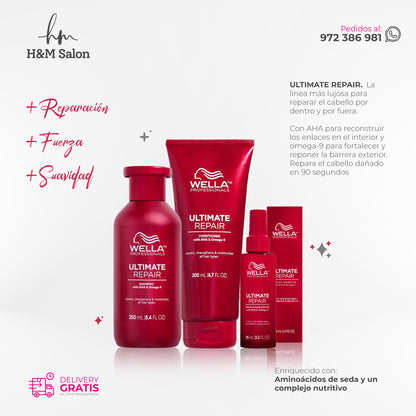 WELLA - ULTIMATE REPAIR TRIO shampoo + acondicionador + miracle