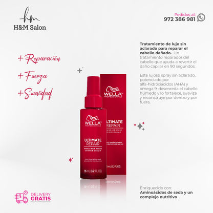 WELLA - ULTIMATE REPAIR TRIO shampoo + acondicionador + miracle